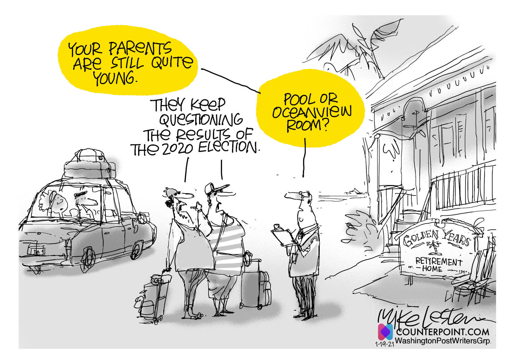 Mike Lester cartoon